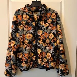 NWT Hurley Floral Teddy Jacket